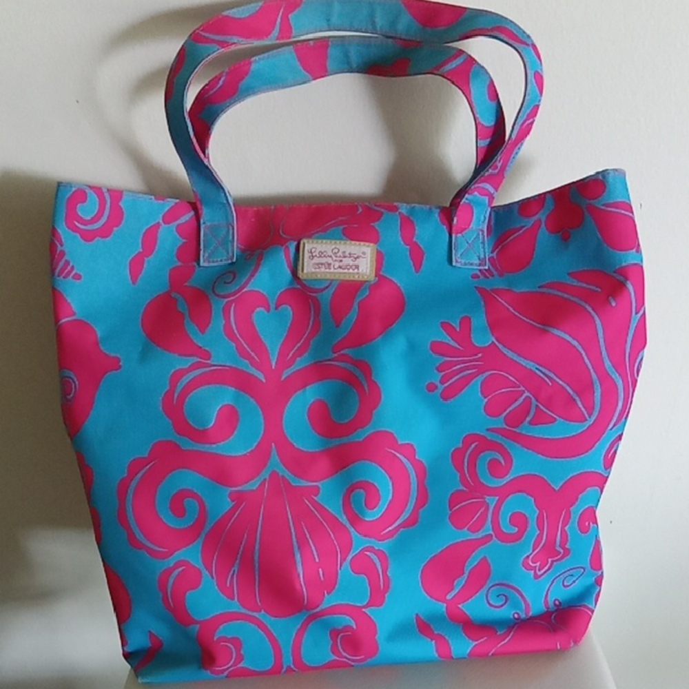 Lilly Pulitzer Vibrant Pink and Blue Tote